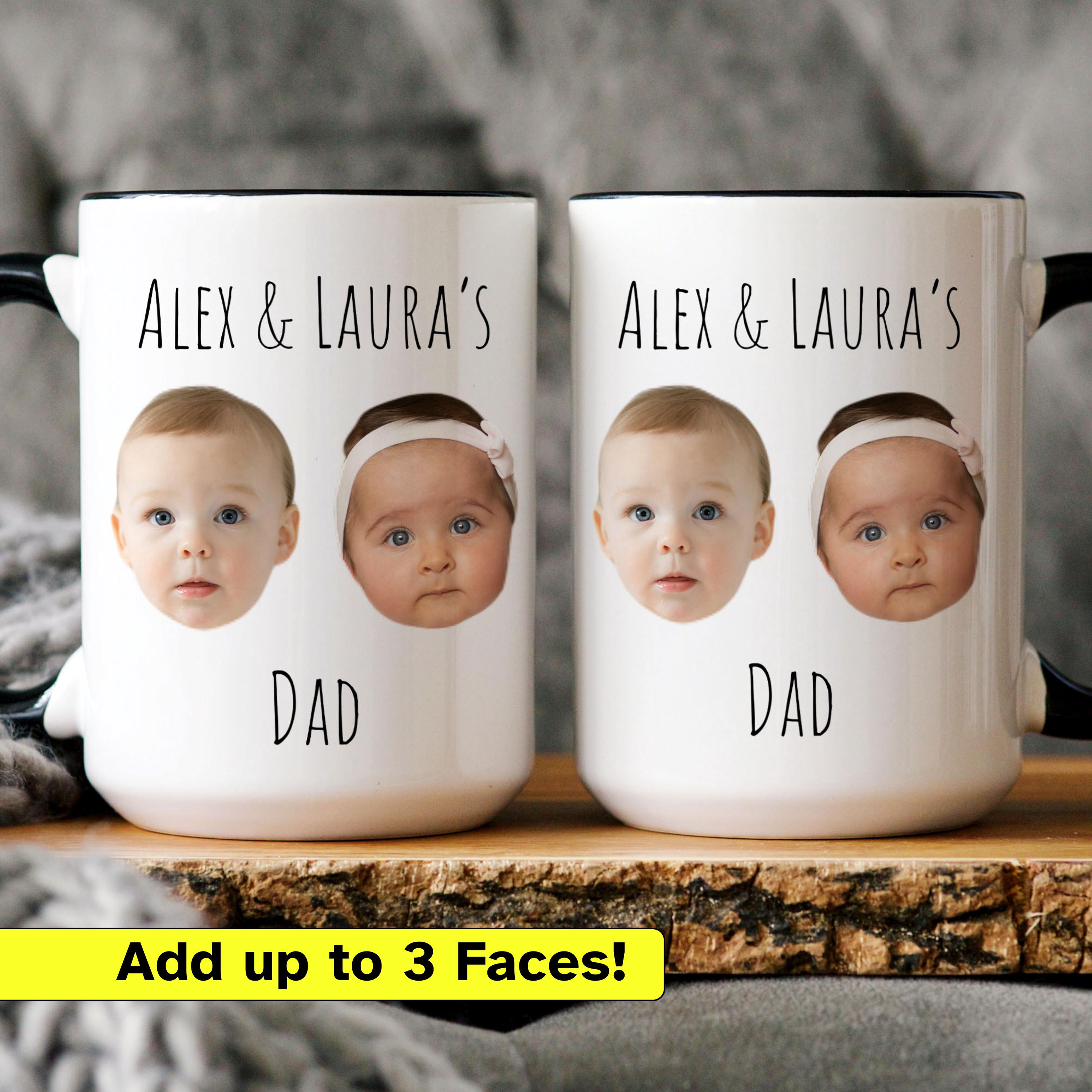Custom Baby Face Mug for 1st Fathers Day Mug Personalized Baby Face Photo Dad Mug gift for dad with picture Custom Kids Photo Grandma cup