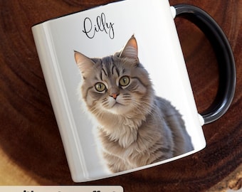 Cat Mum Mothers Day Gift Custom Photo Mug, Personalized Cat Mom Coffee Cup Mothers Day, Cat Photo Mug for Cat Mum Mother's Day Present