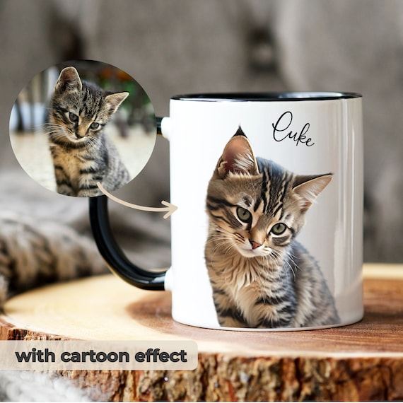 Personalized cat custom mug cat custom cat mug gift customize mug cat mom mug for cat lover customizable cat coffee mug with photo picture