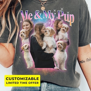 Custom Dog Bootleg Shirt, Custom Dog Shirt, Personalized Dog Bootleg Shirt, Custom Pet Shirt, bootleg dog shirt, Custom retro dog shirt gift