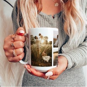 Custom Photo Collage Coffee Mug with personalization for Mothers day mug Personalized image mug for Mom Picture collage gift coffee mug image 2