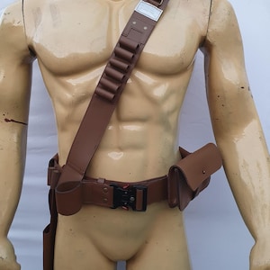 Nuevo cinturón mandaloriano de Star Wars con funda y correas de soldado: auténtico accesorio de cosplay para la cintura.
