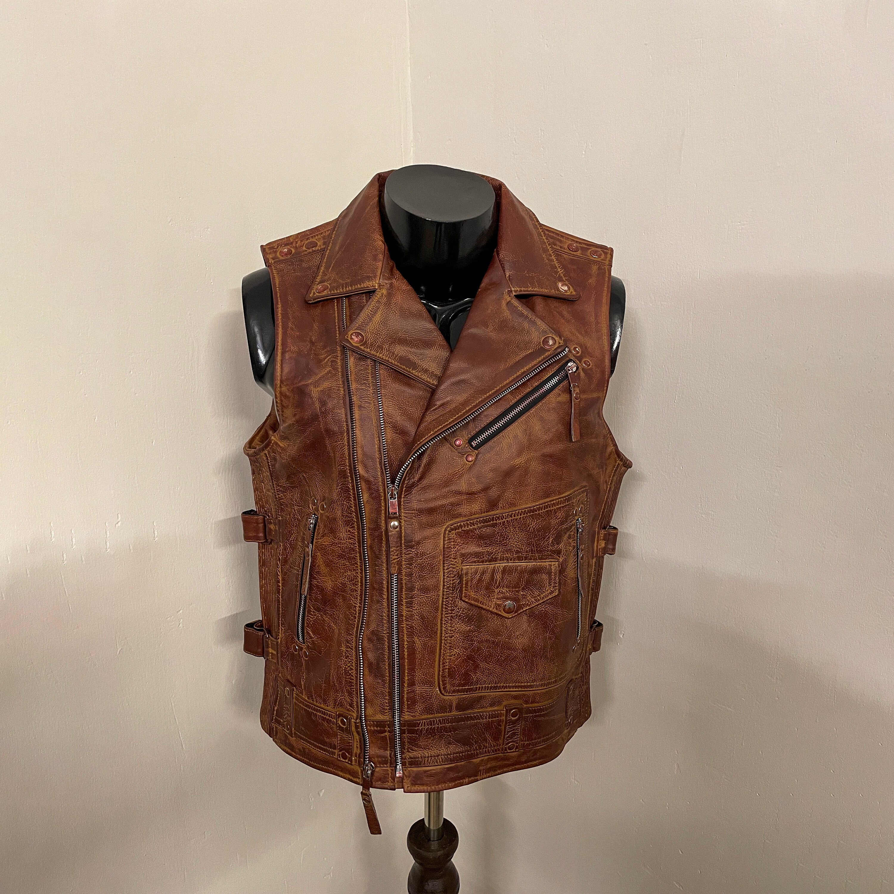 Harley Brown Vest - Etsy