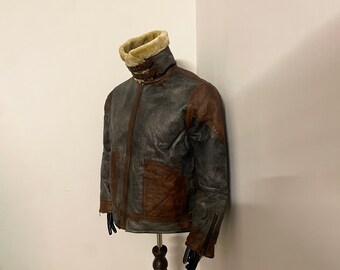 R*n様 70-'s France製 suède leather flight Leather Bomber Jacket Aviator Vintage 1970s Suede Cropped