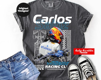 Carlos Sainz Williams Vintage Shirt, Formula 1 Tee, Comfort Colors Vintage Formula One, Formula F1 Merch, Sainz 55 Racing Fan, F1 Gifts