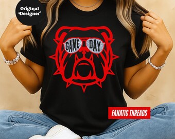 Bulldogs Glitter Game Day Shirt, College Football Bulldog T-shirt, Cute UGA football Shirt for Women, Gameday Dawgs Tee