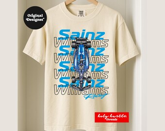 Carlos Sainz Shirt, Vintage Sainz Williams 55 Racing Tee, Formula One Merch, F1 Fan Gifts, Birthday Gift for Sainz Fans, Retro Formula One
