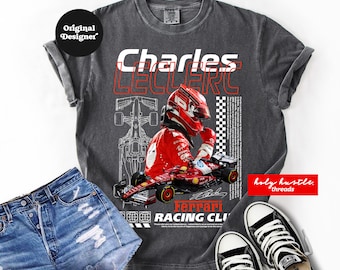 Charles Leclerc Ferrari Vintage F1 Merch Shirt, Formula 1 Tee, Comfort Colors Vintage Formula One T-shirt, Gift for Ferrari F1 Racing Fan