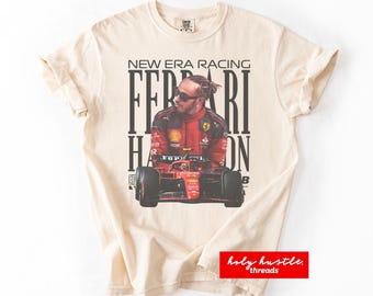 Lewis Hamilton Ferrari Vintage F1 Merch Shirt, Formula 1 Tee, Comfort Colors Vintage Hamilton Formula One, Gift for Ferrari F1 Racing Fan
