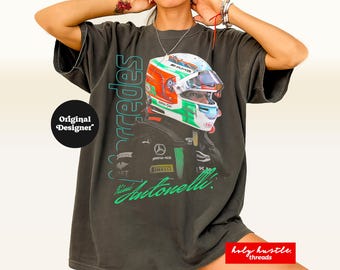 Camiseta de F1 de Andrea Kimi Antonelli, camiseta vintage de Mercedes F1, camiseta gráfica retro de F1, merchandising de Fórmula 1, regalo para fans de Kimi, camiseta de Fórmula 1