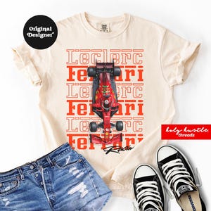 Charles Leclerc Ferrari Vintage F1 Merch Shirt, Formula 1 Tee, Comfort Colors Vintage Formula One T-shirt, Gift for Ferrari F1 Racing Fan