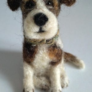Terrier needle felted dog lovers gift handmade wool dog