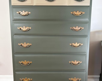 Sold*** - Dresser and Nightstand Set - Solid Wood, Modern Style.