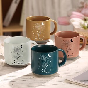 Birth Flower Ceramic Cug,Coffee Mug with Name,Ceramic Mug,Coffee Cup,Mug Gift for Her,Handmade Coffee Mug,Pottery Mug,Handmade Mug Christmas