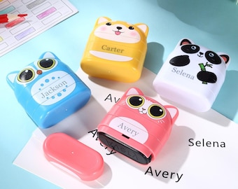 Sello de tela personalizado, regalo de regreso a clases, sello de nombre personalizado, etiquetas con nombres para niños, etiqueta con nombre personalizada, sellos con nombres para juguetes, sello de nombre personalizado
