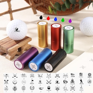 Sello de golf personalizado, regalo para golfistas, idea de regalo, monograma, regalo para amantes del golf, sello de tinta, pelotas de golf personalizadas, pelotas de golf personalizadas