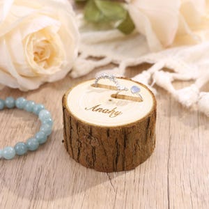 Voorstel ringdoos, gleuf dubbele ring, ringdoos voor vrouwen, aangepaste ringdoos, trouwringdozen, houten ringendoos, houder ringendoos, hout ringdrager