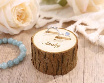 Voorstel ringdoos, gleuf dubbele ring, ringdoos voor vrouwen, aangepaste ringdoos, trouwringdozen, houten ringendoos, houder ringendoos, hout ringdrager