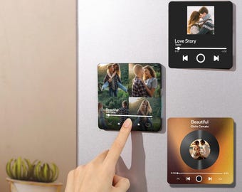 Photo Music Magnet,Music Fridge Magnet,Custom Photo Magnet,Music Gift Magnets,Music Gift For Him,Refrigerator Nagnet,Photo Music Gift