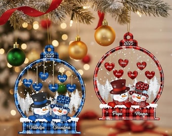 Christmas Decoration,3~18 Names,Family Christmas,Christmas Gift,Ornament With Name,Christmas Ornament,Holiday Decor,Family Name Ornament