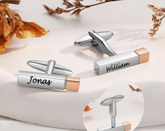 Custom Wedding cufflinks,Personalized Silver Cufflinks,Name Cufflink,Personalized Gift,Customized text Cufflink,Men's Cufflinks,Gift for Men