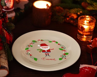 Christmas Plate,Children Plate,Snack Plate,Serving Plate,Tray,Sideplate,Dessert Plate,Dish,Dinner Plate,Christmas Gifts,Christmas Tableware