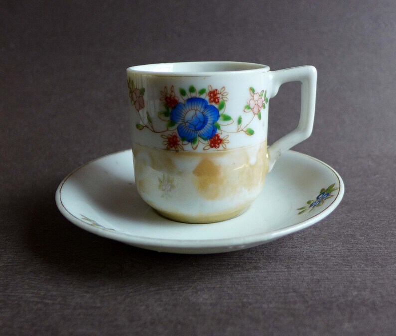 Occupied Japan Demitasse Set Vintage Tashiro Shoten Hand Etsy