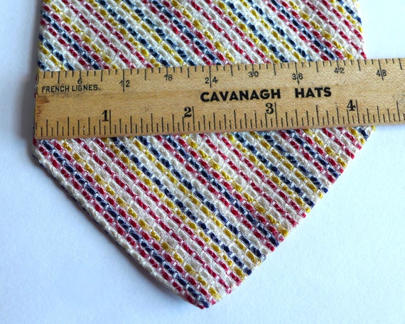 Vintage Wide 1960s-1970s Silk Necktie, Multicolor… - image 6