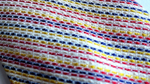 Vintage Wide 1960s-1970s Silk Necktie, Multicolor… - image 4