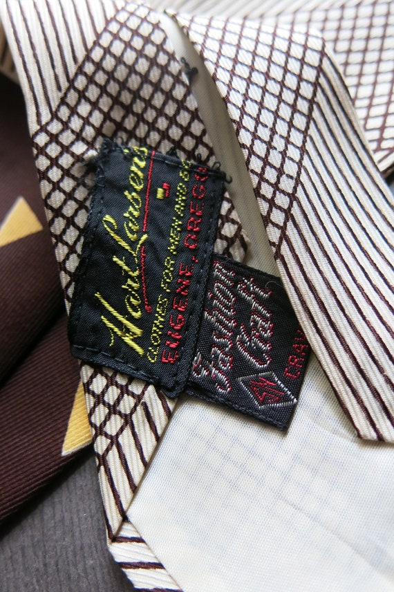 1940s Fashion Craft  Silk Necktie, Elegant Geomet… - image 2