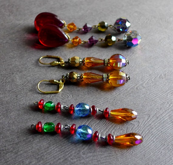 Plastic long deals earrings