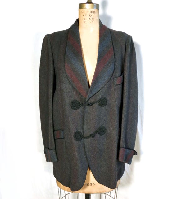 リドム　SHAWL COLLAR REVER COAT SHAWL COLLAR COAT REVERSIBLE – Dark Heather Grey/Black