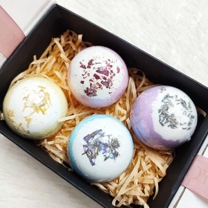 Natural Bath Bomb, Bath bombs Healing Collection, Relaxing Bath Bombs, 100G Vegan Bath Bombs, Spa Gift for Her, Bath Bomb Gift Set