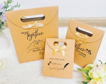 WSAMJIN 10 Pieces Paper Gift Bags, Kraft Gift Bags Gift Shopping