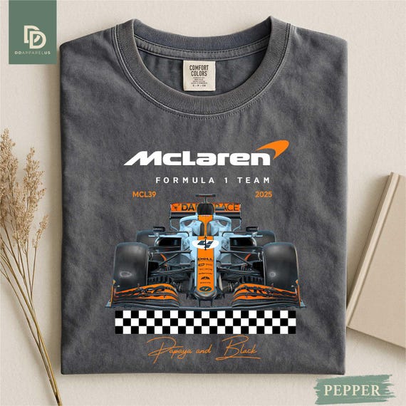 McLaren F1 Car Comfort Colors Shirt, Formula Racing Inspired Tee, McLaren Fans Shirt, Formula One Fan Gift, Motorsport Aesthetic T-Shirt