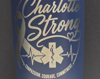 Duncan Family Fundraiser Tumbler Travel Mug Water Bottle | Custom Laser Engraved Drinkware | Support First Responders Paramedic Benefit