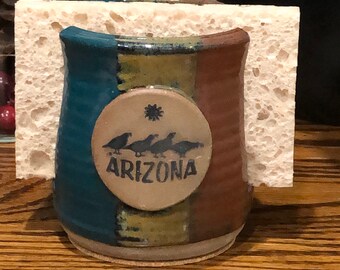 Stoneware Sponge Holder - Arizona Souvenir