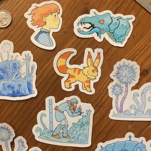 stickerset lowland of the breeze 2,5" gestanst, vinyl, waterdicht, vaatwasmachinebestendige stickers
