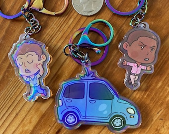 Psychics Keychains Epoxy Rainbow Shawn Gus Blueberry