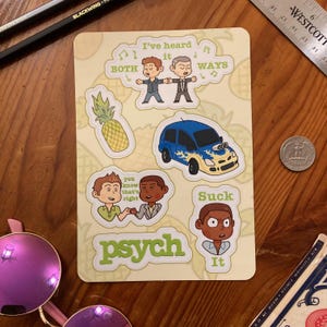 Psychics Sticker Sheet 5x7 stickers vinyl waterproof dishwasher safe