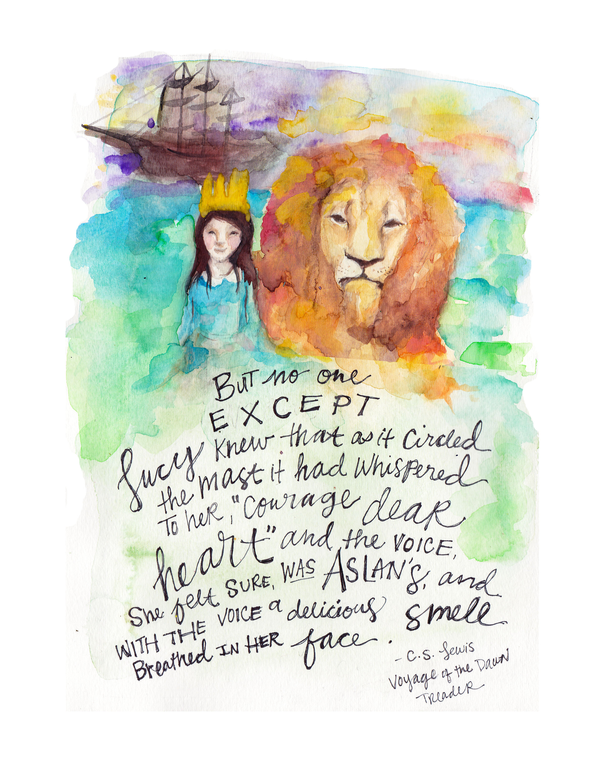 Aslan Quote, Narnia Art Print, C.S. Lewis Printable Quote Poster ~ There  are Far, Far Better Things