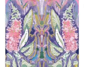 Boho Florals, dark boho, dark florals, moody florals, bohemian art, stalk flower, spring art