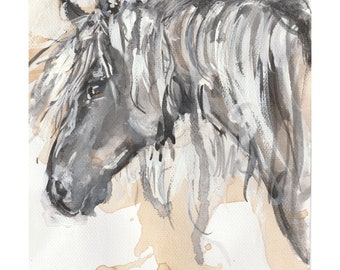 Horse painting, impressionistic horse painting, painting of horse, horse sketch, movement