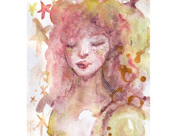 Golden Girl, 70s rocker, rock star art, artwork  of a Rockstar, 70s rockstar, 70s style art