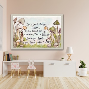Homeschool art, homeschool room art, art for homeschool room, art for classroom, art for nature school, nature school, inspiration