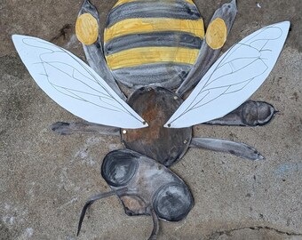 Hand-Painted Bee Anatomy Diagram, Homeschool Cut-Out Art (Printable)