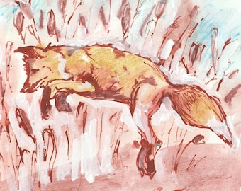 Fox kaleidoscope, fox print, digital fox painting, fox painting, fox artwork, fall artwork, fall art, fox fall art
