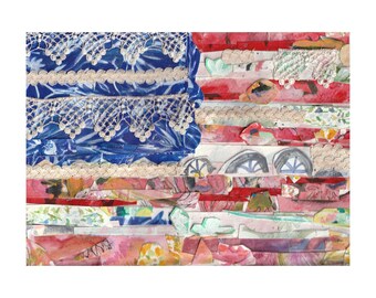 Old Faithful, boho American flag, American Flag, American flag, 4th of July Art, Independence day