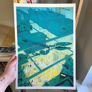 Dinosaur studies - Risograph Print A3