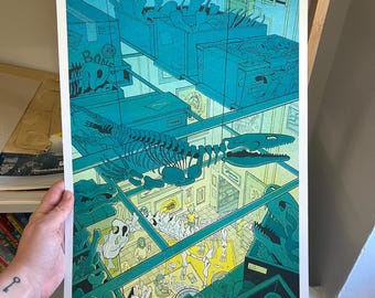 Dinosaur studies - Risograph Print A3